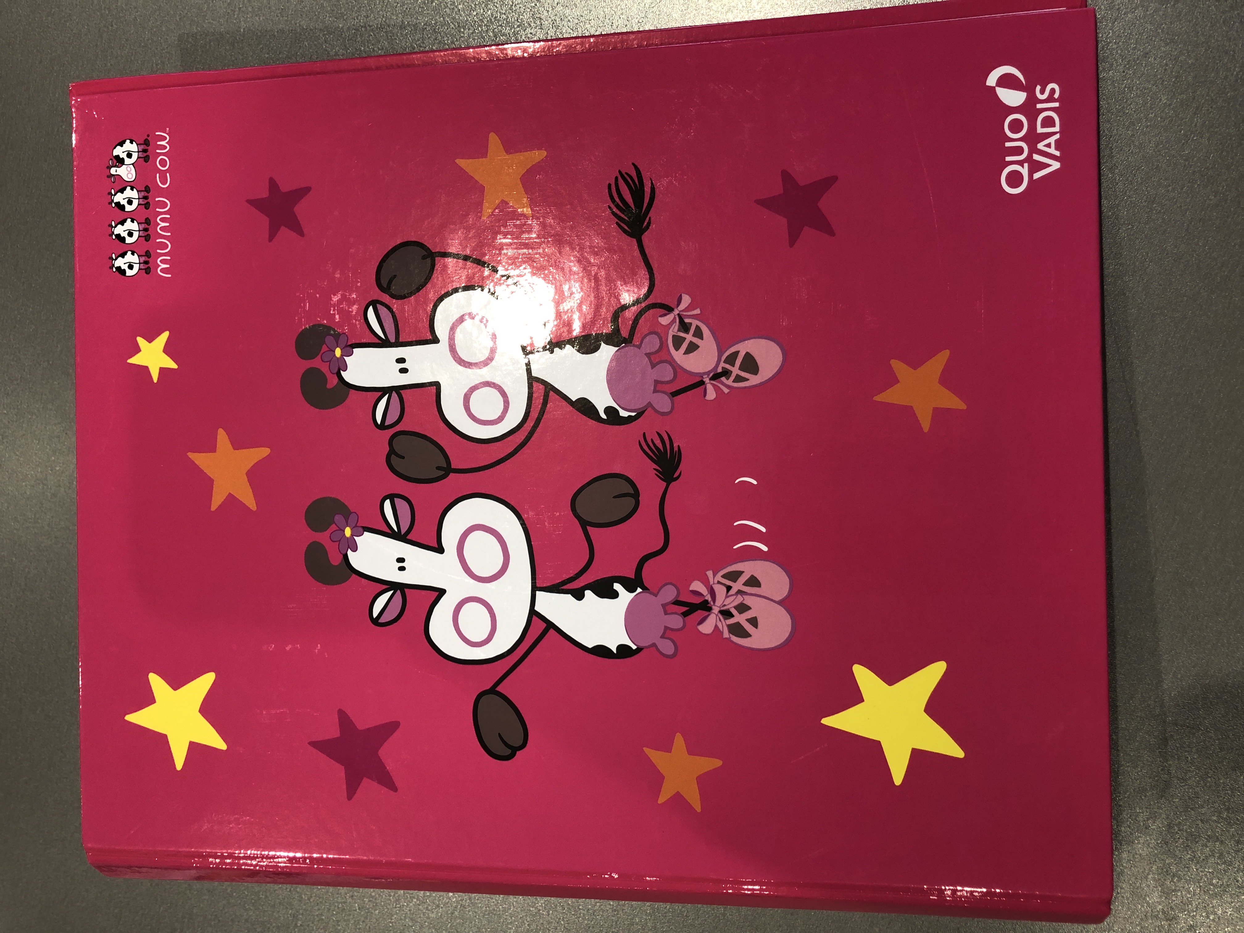 Classeur QuoVadis RDC1 Mumu Cow - Dos 40mm pour Organisation Documentaire Bureau