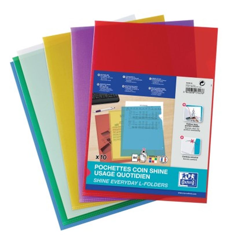 Pochette 3 Rabats QUO VADIS - Format A4 Polypropylène Transparent pour Documents Bureau École