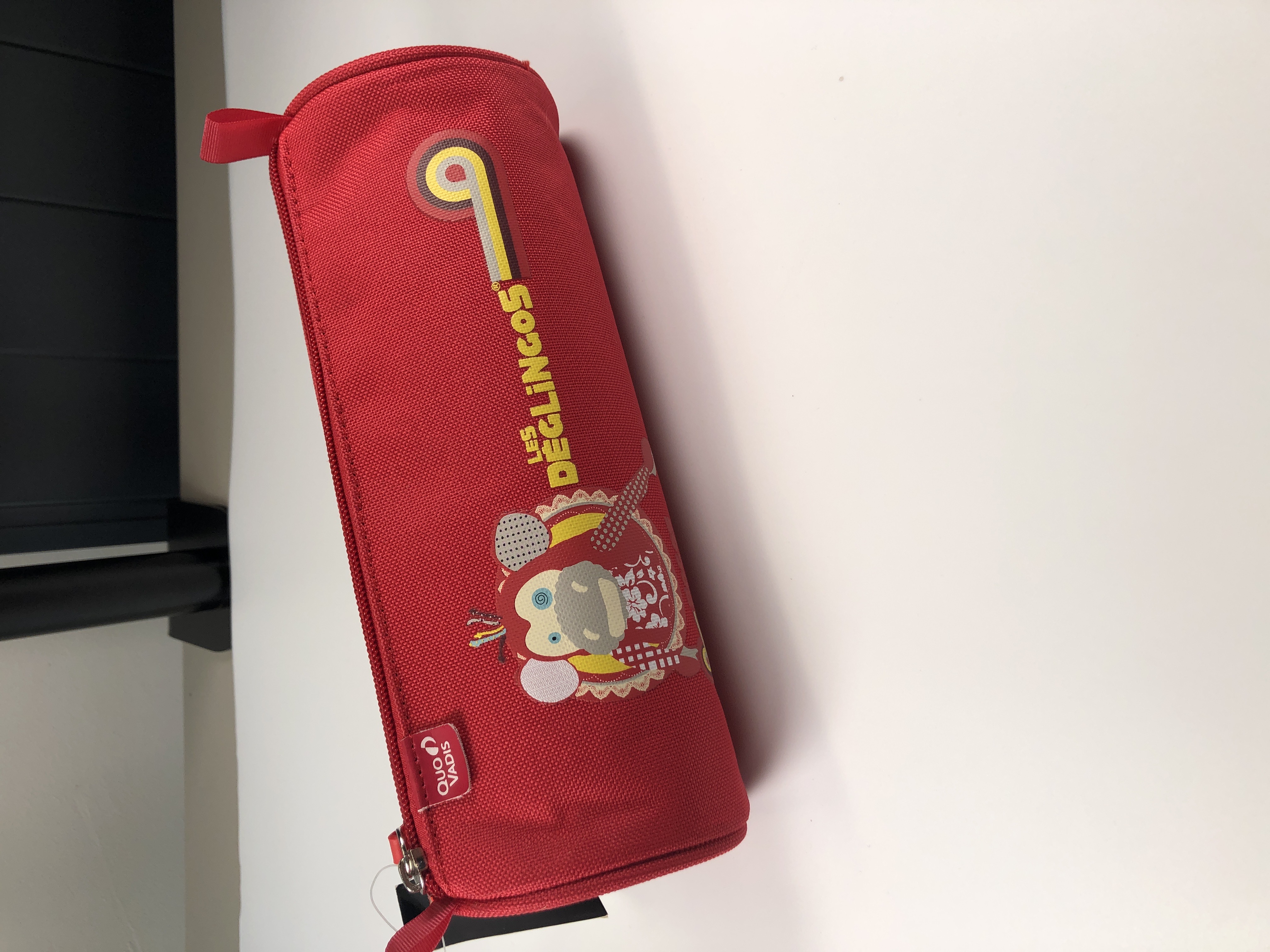 Trousse ronde Quo Vadis Déglingos - Design coloré, 20x8 cm, Fermeture éclair