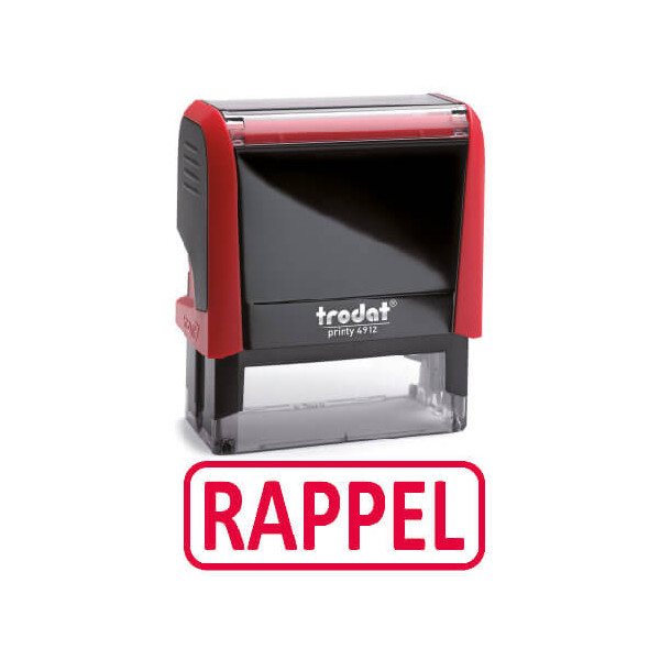 Tampon Encreur Textile Trodat Printy - 38x14mm 3 Lignes Personnalisables Encre Lavable pour Vêtements