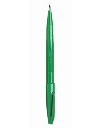 Stylo feutre Pentel Arts Sign Pen S520-D - Pointe fine, encre verte pour écriture et dessin