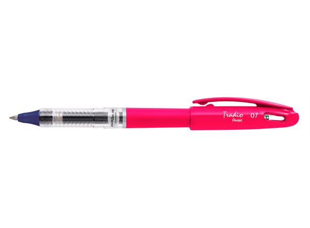 Stylo roller Pentel EnerGel Tradio - Encre Fluo Rose Séchage Rapide 0.7mm Pour Écriture Fréquente
