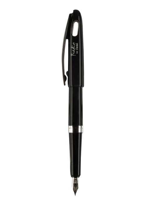 Stylo plume PENTEL Tradio noir - Écriture fluide et précise pour bureau et école