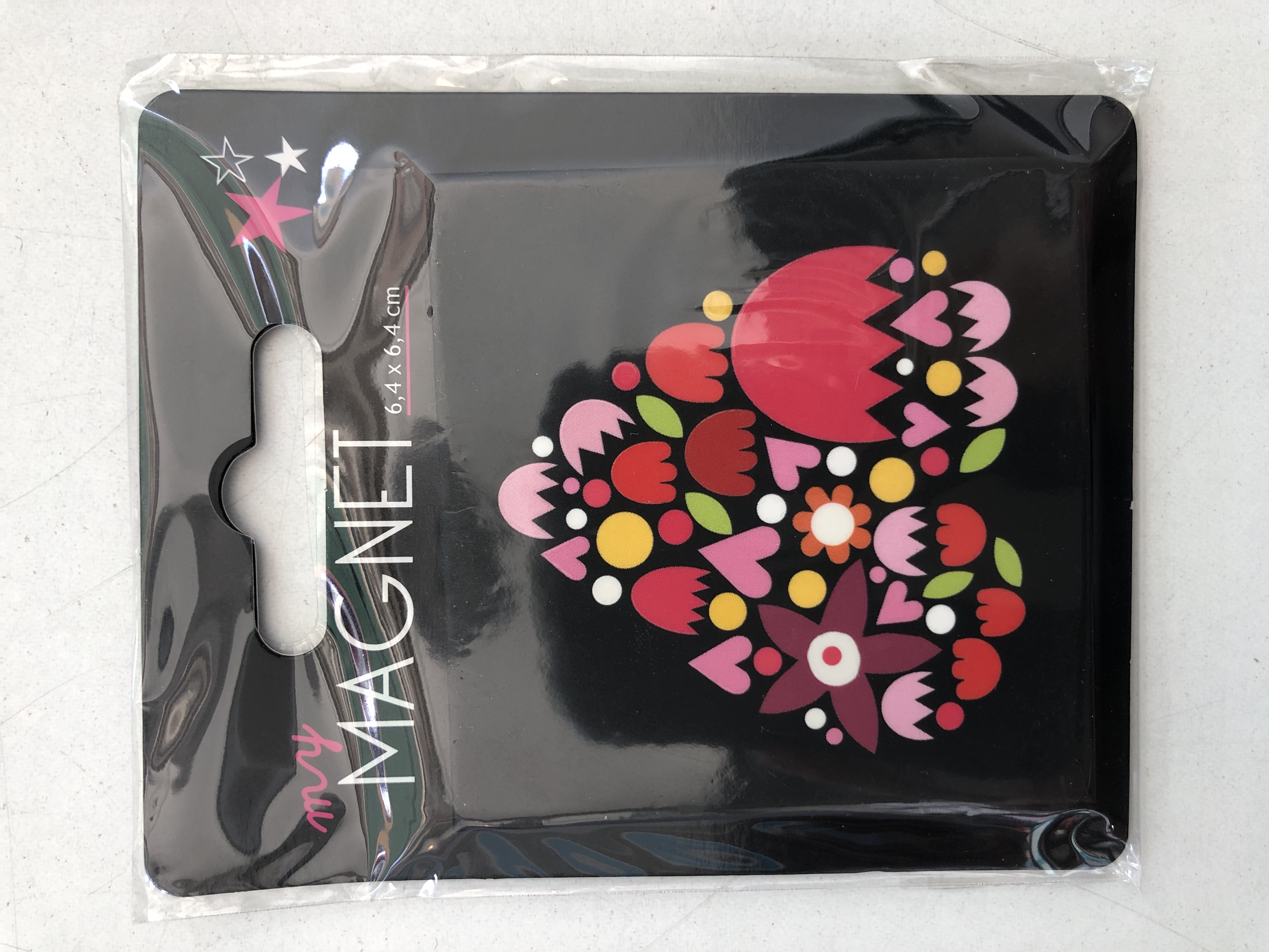Magnet décoratif  Coeur Aquarupella - 6.4 x 6.4 cm pour décoration et loisirs créatifs printemps et Pâques