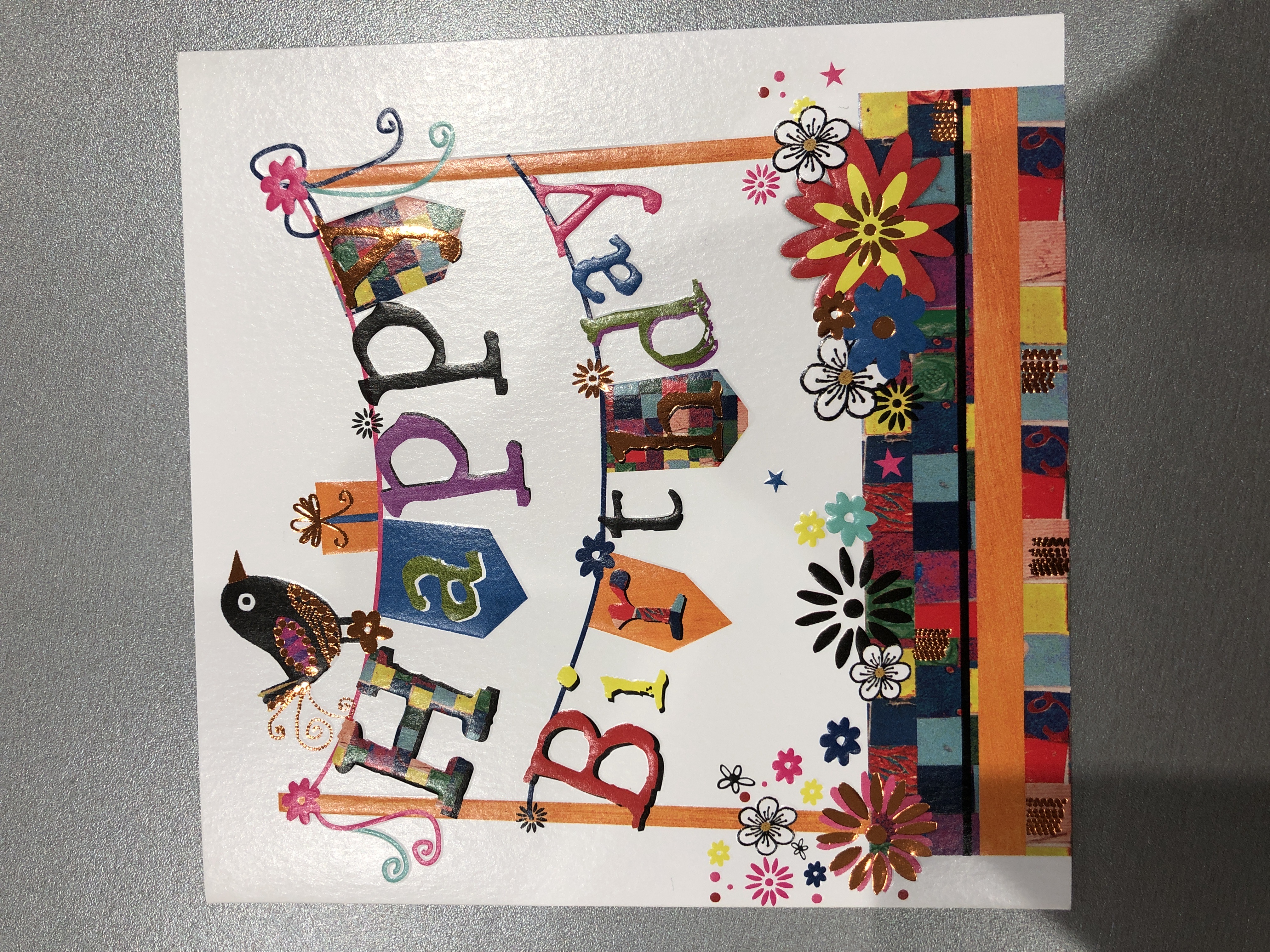 Cartes Doubles Pictura Mosaic "Happy Birthday" - Format A6 Papier Premium Enveloppes Incluses pour Anniversaire