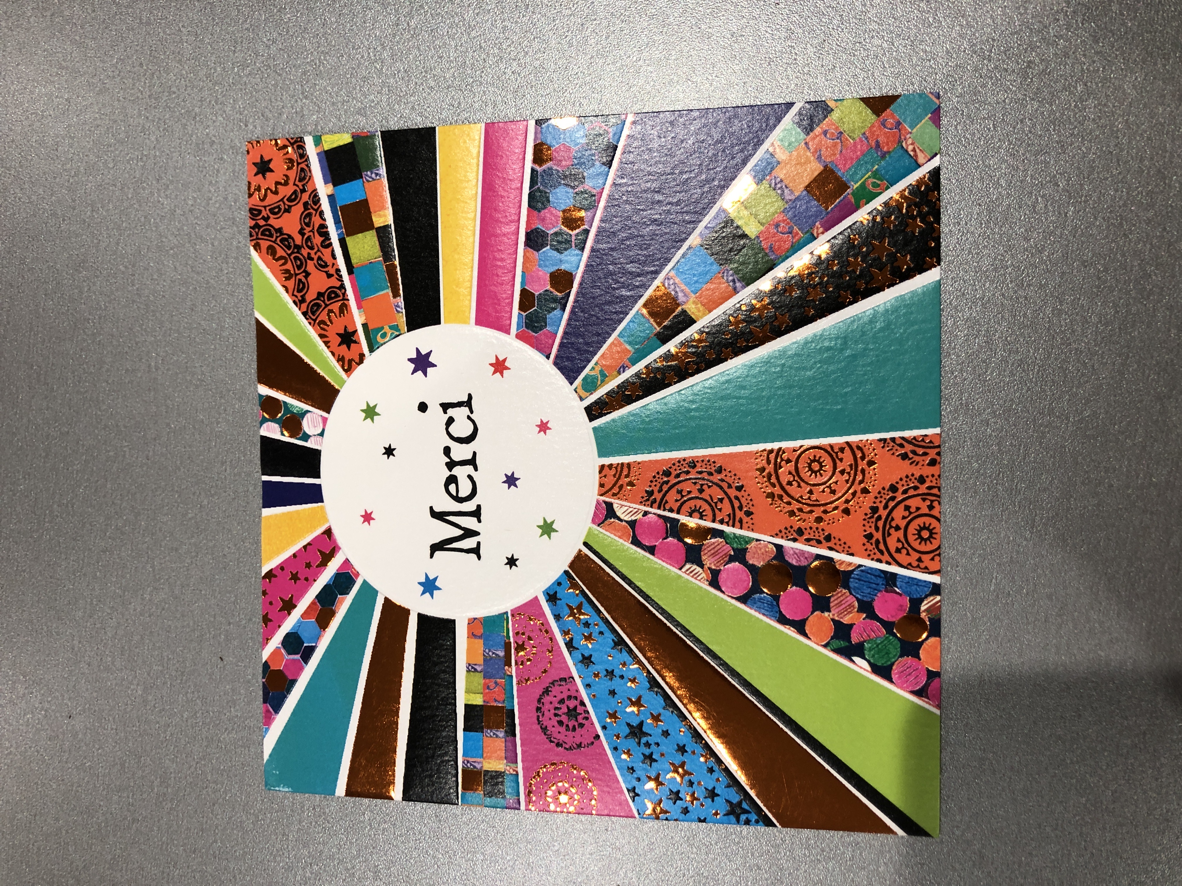 Cartes Doubles Pictura Mosaic "Merci" - Format A6 Papier Premium Enveloppes Incluses pour Anniversaire et Correspondance