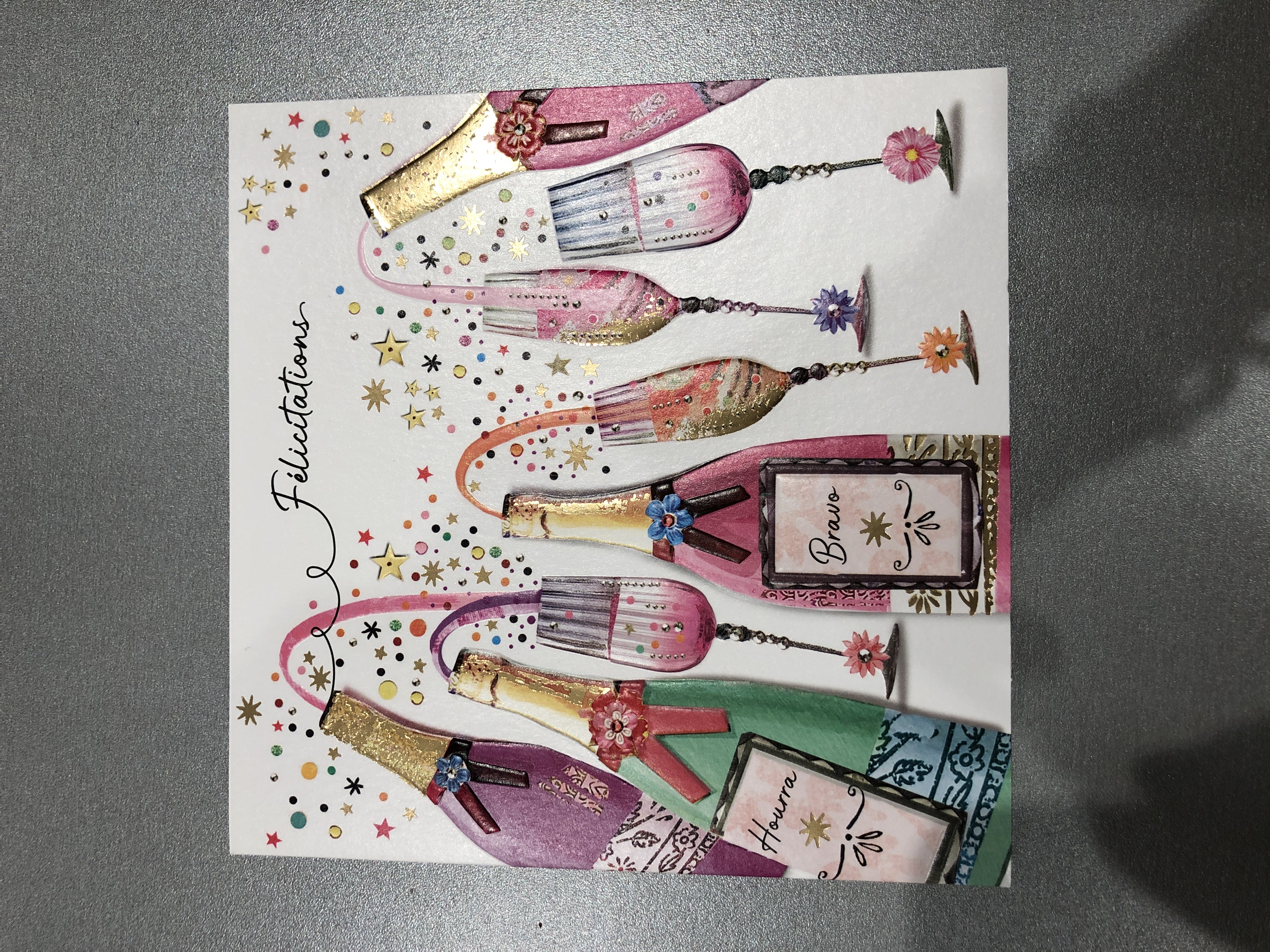 Cartes Doubles Pictura Mosaic "Félicitations" - Format A6 Papier Premium Enveloppes Incluses pour Anniversaire