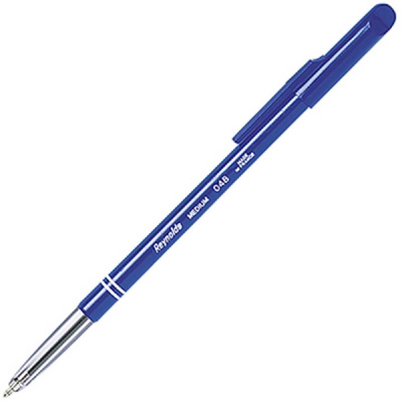 Stylo bille Reynolds Papermate 048 - Pointe moyenne 0.8 mm - Encre bleue pour écriture scolaire et bureau