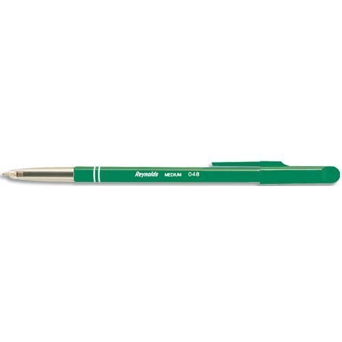 Stylo bille Reynolds Papermate 048 - Pointe moyenne 0,8 mm - Encre verte pour écriture scolaire et bureau