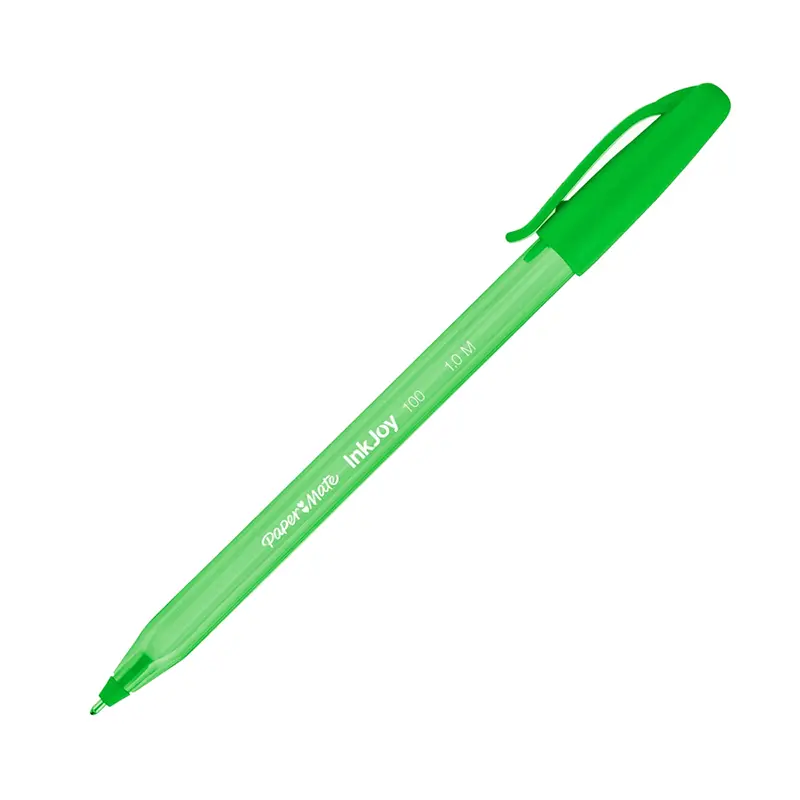 Stylo bille Paper Mate InkJoy - Vert clair - Écriture fluide et confortable pour bureau et école