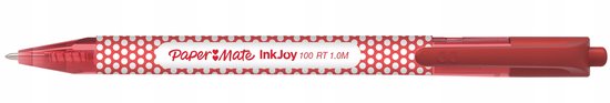 Stylo automatique Paper Mate Inkjoy 1.0 M - Rouge pour écriture fluide et précise