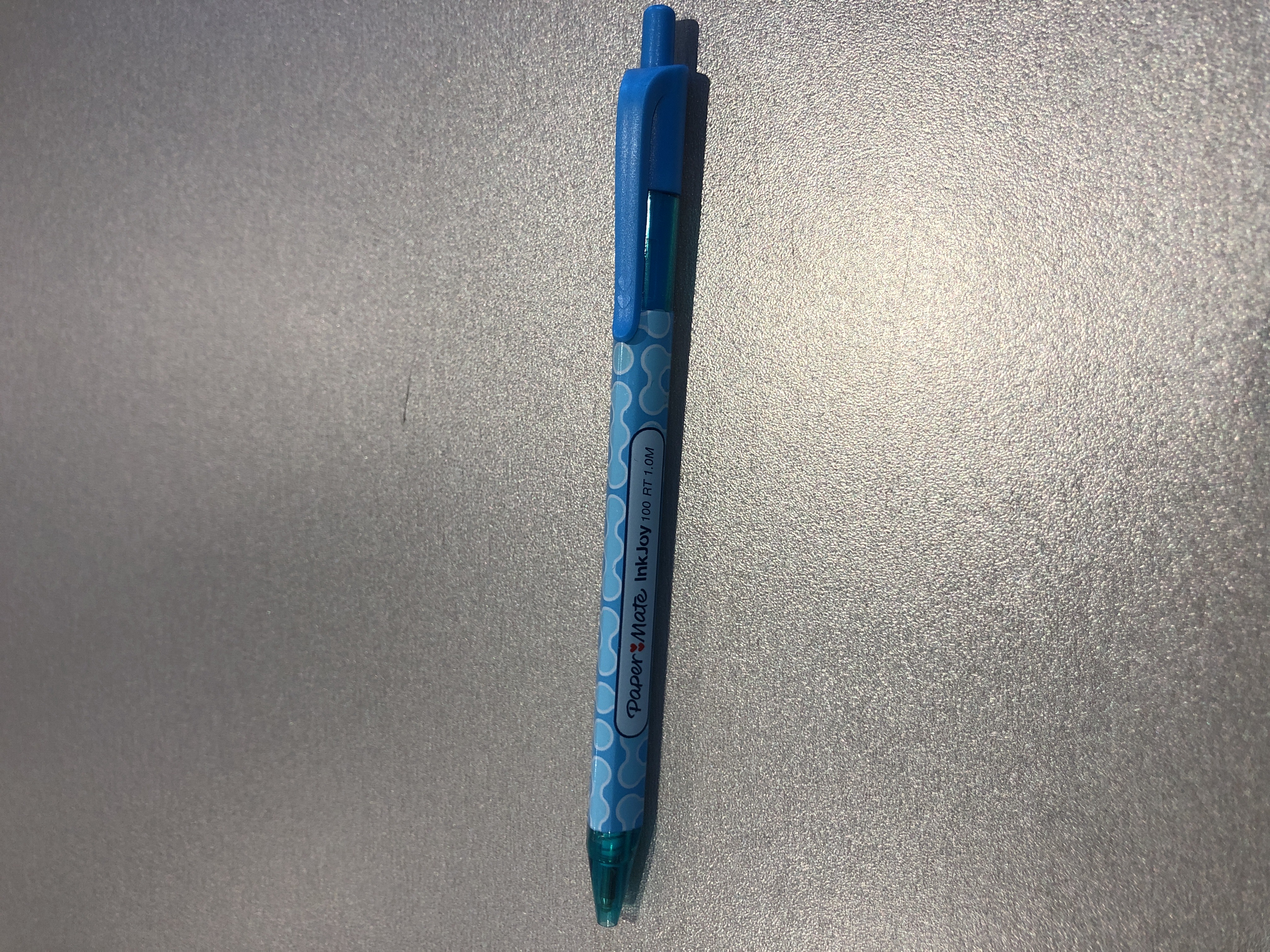 Stylo automatique Paper Mate Inkjoy 1.0 M - Bleu clair pour écriture fluide et précise