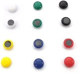 Aimants 5 Etoiles 911267 - Boîte de 12 Aimants Ronds 15 mm Couleurs Assorties pour Bureau