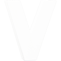 Lettre décoration 3D Decopatch V - 12 cm pour décoration et loisirs créatifs manuels