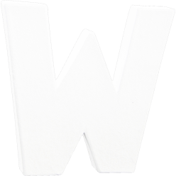 Lettre décoration 3D Decopatch W - 12 cm pour décoration et loisirs créatifs manuels