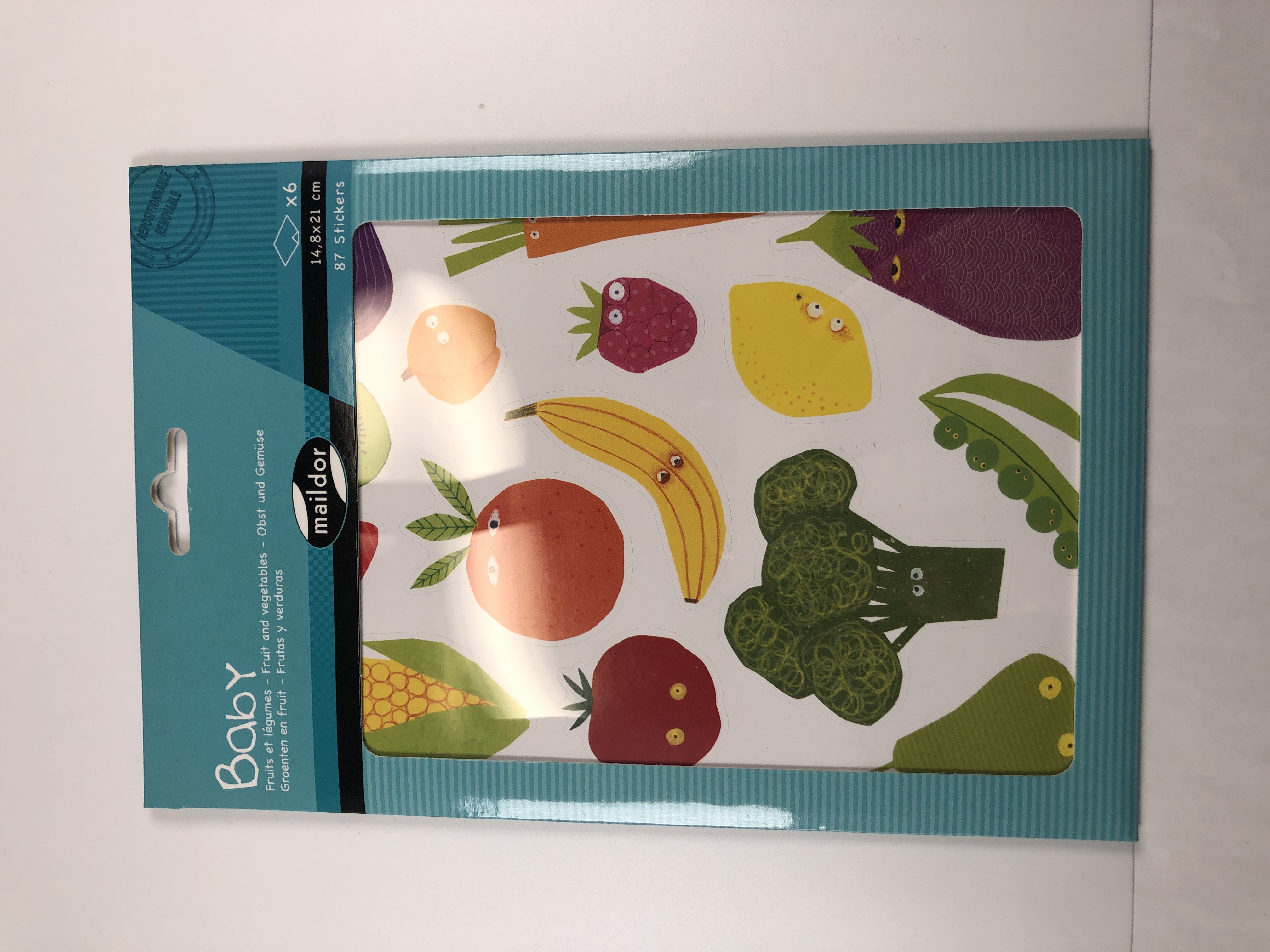 Gommettes fruits - Set de découpage et collage Maildor pour activités créatives et éducatives