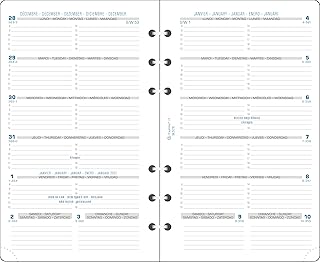 Recharge semainier Exacompta Exatime 17 - 172x105 mm, semaine sur 1 page, millésimé, pour agenda