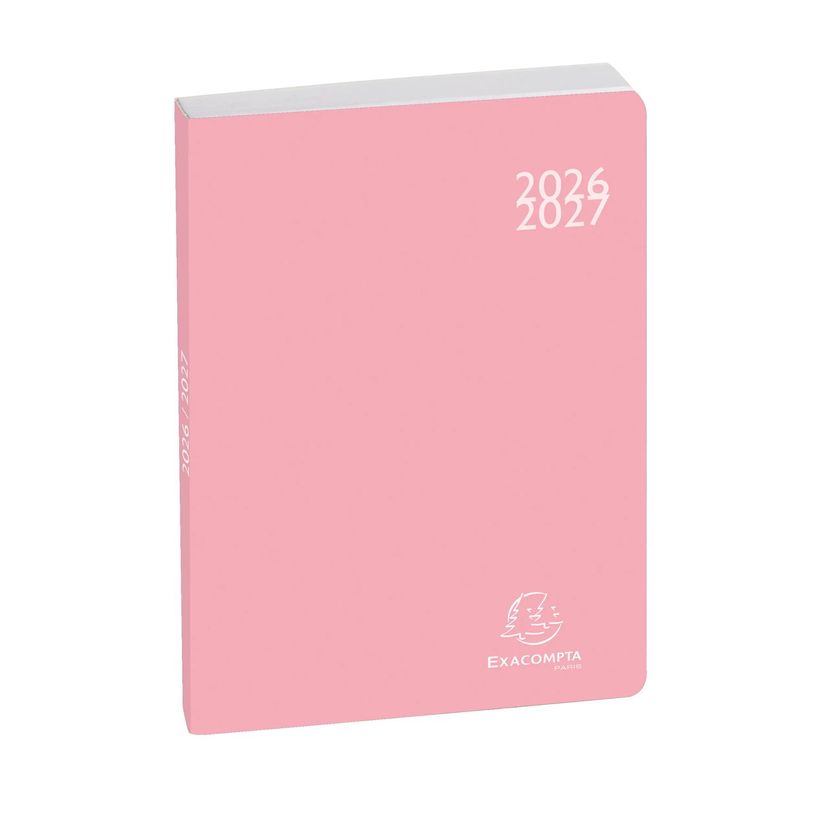Agenda Exacompta Soft Harmony - 1 jour par page - 12 x 17 cm - Rose - Organisation scolaire et professionnelle