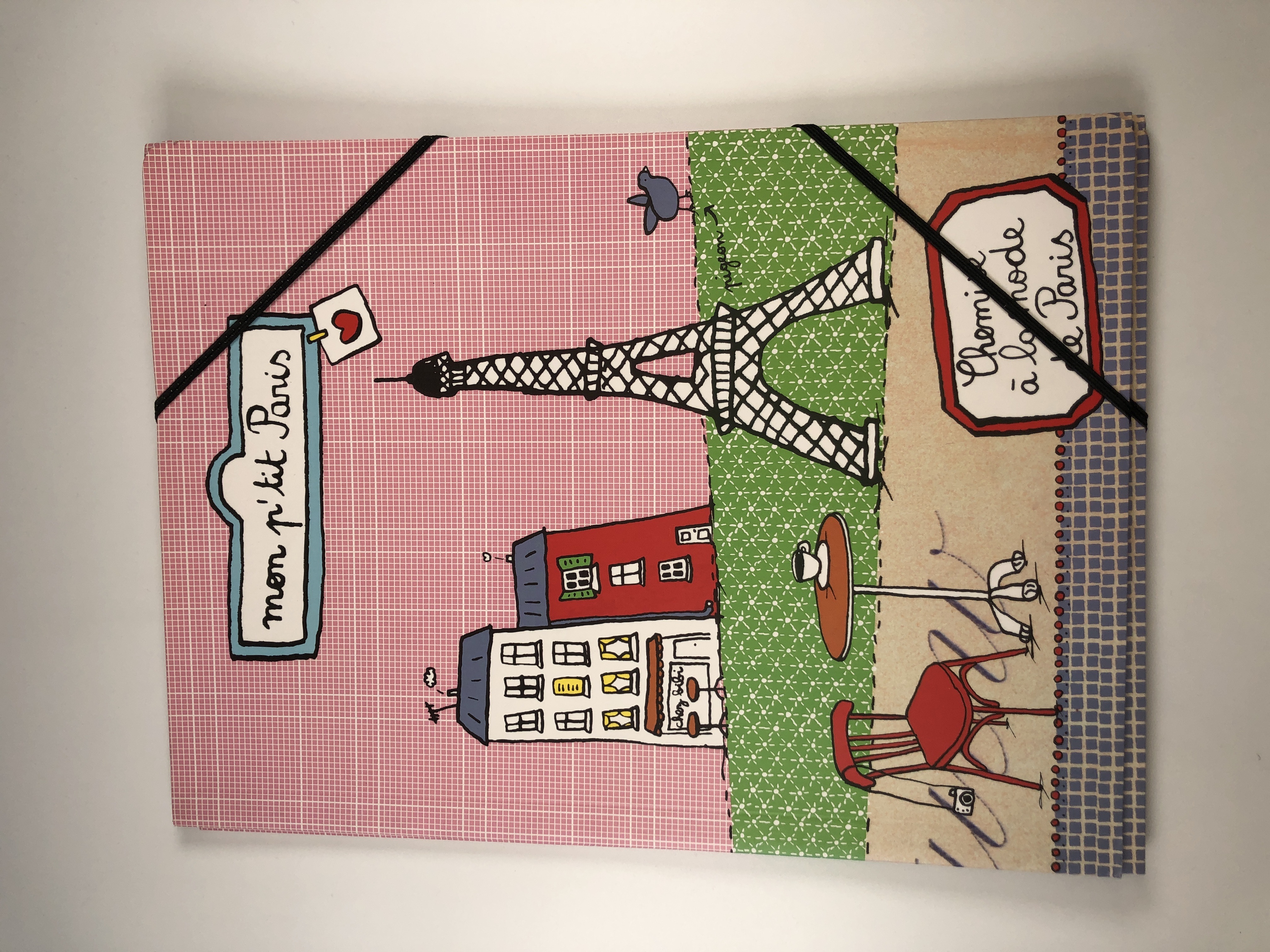 Chemise 3 rabats Monp'tit Paris - Rangement documents A4 pour bureau et école