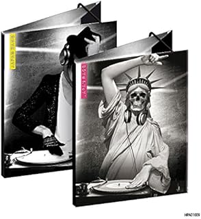 Chemise élastique cartonnée DARK JAPAN RAGGS - 24x32cm - 2 visuels disponibles - Pour documents A4