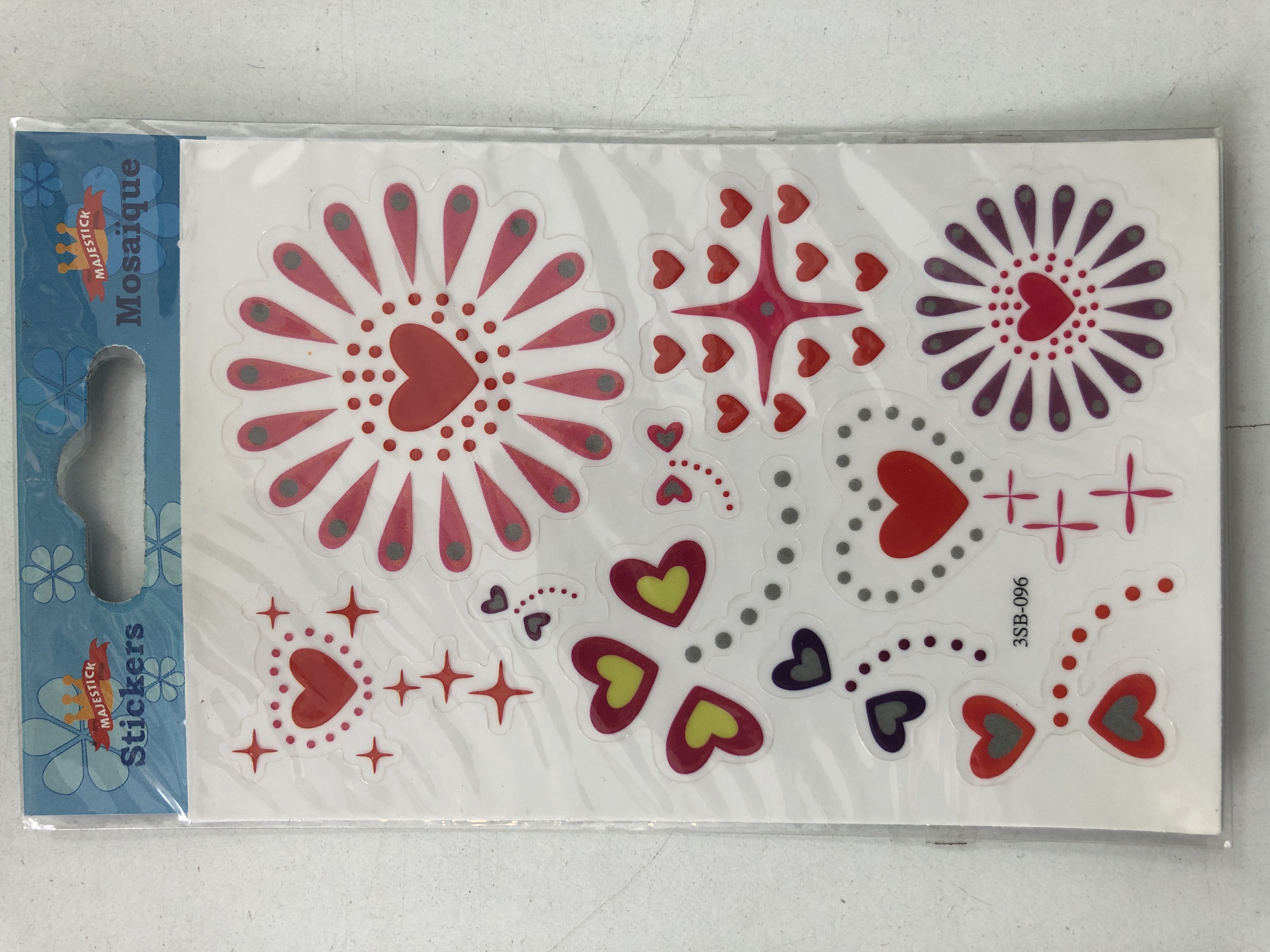 Planche de stickers relief Majestick - Motifs variés pour décoration créative et scrapbooking