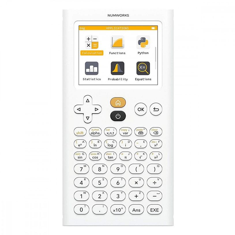 Calculatrice graphique NumWorks Edition Python - Fonctionnalités avancées pour calculs scientifiques et programmation
