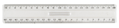 Règle plate Wonday 300 mm plastique avec poignée - outil de mesure pour école et bureau