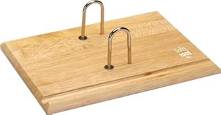 Socle pour Bloc Éphéméride Wonday - Bois Clair Arceaux Métal 200x150x30mm Usage Bureau