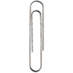 Trombones ondulés Wonday - 10 pièces 77 mm nickelé - Pour organisation bureau et école