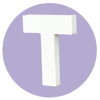 Lettre décoration 3D Decopatch T - 12 cm pour décoration et loisirs créatifs manuels