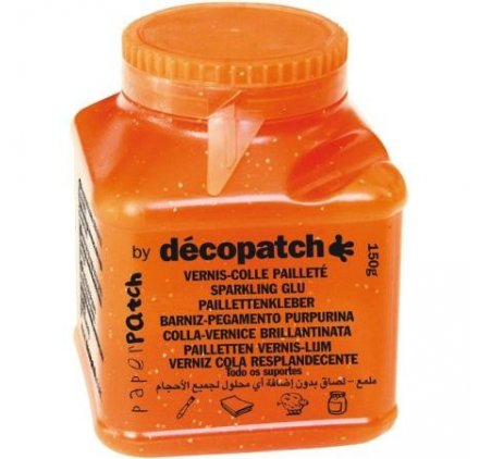 Vernis-Colle pailleté Decopatch 150g - Idéal pour loisirs créatifs et décoration papier