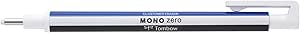 Porte-gomme Tombow MONO zero - classique fin - noir blanc bleu - pour correction précise écriture et dessin