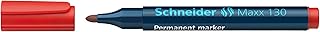 Marqueur permanent Schneider 130 - Pointe ogive Rouge pour surfaces lisses et poreuses