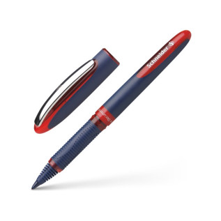 Roller Schneider One Business - Pointe 0,6 mm - Encre rouge pour écriture et dessin précis au bureau et à l'école