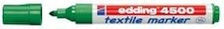 edding 4500 Marqueur pour textiles - vert - 1 stylo - pointe ronde de 2-3 mm - feutre textile lavable en machine (60 °C) pour décorer le tissu - marqueur textile