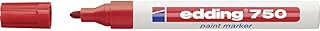 Marqueur Peinture EDDING 750 - Rouge, Pointe Ronde 2-4 mm, Imperméable pour Verre, Bois, Métal