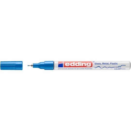 Marqueur peinture brillante edding 780 - Bleu - Pointe extra fine 0,8 mm - Pour dessin et scrapbooking
