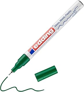 Marqueur peinture brillante edding 780 - Vert, Pointe extra fine 0,8 mm pour dessin et scrapbooking
