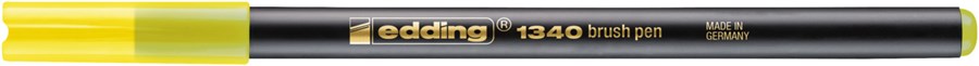 Feutre pinceau Edding 1340 - jaune, pointe pinceau 1-3 mm pour dessin et coloriage artistique