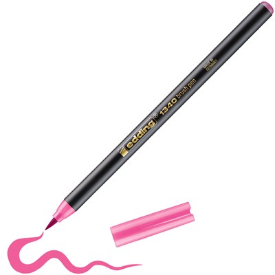 Feutre pinceau Edding 1340 - Rose, pointe pinceau 1-3 mm pour dessin et colorisation artistique