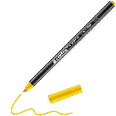 Feutre à pointe fibre Edding 1300 - jaune, pointe ronde 2 mm pour écriture et dessin scolaire
