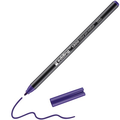 Feutre Edding 1300 violet - pointe ronde 2 mm pour écriture et dessin scolaire