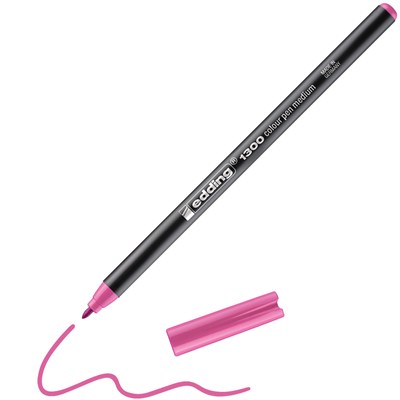 Feutre à pointe fibre Edding 1300 - Rose, pointe ronde 2 mm pour dessin et écriture scolaire