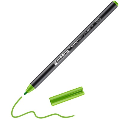 Feutre à pointe fibre Edding 1300 - vert clair, pointe ronde 2 mm pour dessin et écriture scolaire