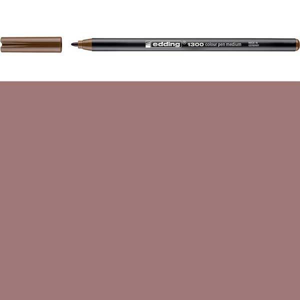 Feutre pointe fibre Edding 1300 - Marron pointe ronde 2 mm pour dessin et écriture scolaire