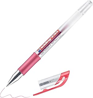 Roller à encre gel edding 2185 - Rouge 0,7 mm - Stylo gel pour écrire, dessiner, mandalas, bullet journals