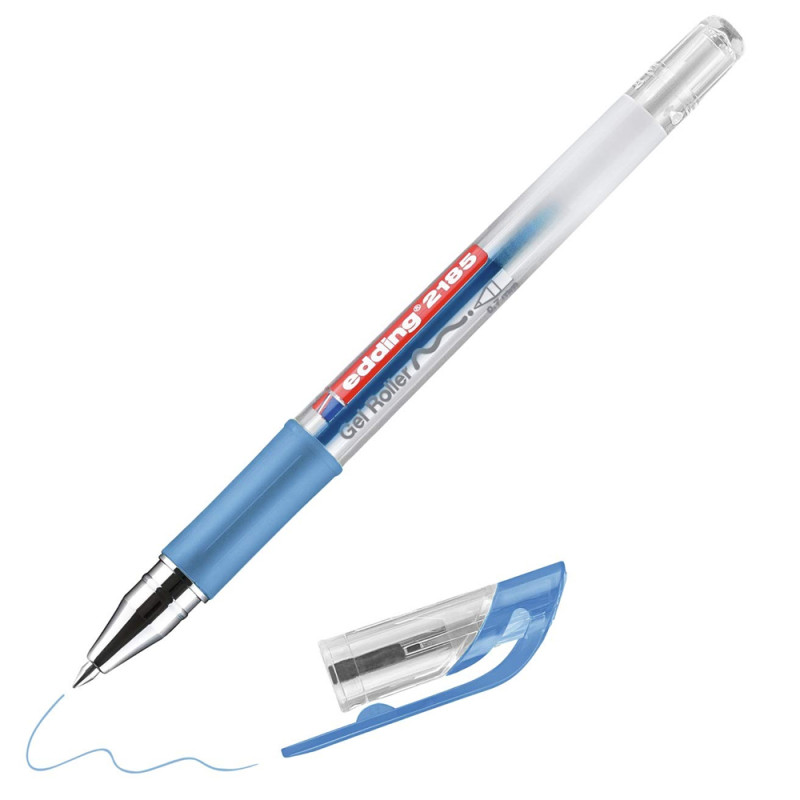 Roller à encre gel edding 2185 - Bleu 0,7 mm - Pour écrire, dessiner, bullet journals, mandalas