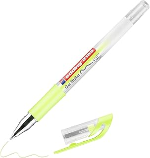 Stylo Gel edding 2185 Roller - Jaune Pastel 0,7 mm - Pour Écrire, Dessiner, Mandalas et Bullet Journals