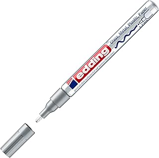 edding 751 Marqueur peinture brillante - argent (métallisé) - 1 feutre peinture brillante - pointe ronde 1-2mm - pour dessin, coloriage, scrapbooking - étanche, très opaque