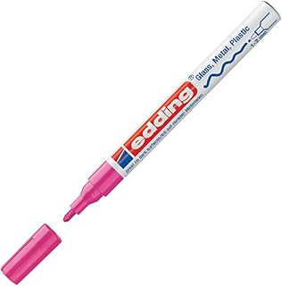 Marqueur peinture brillante edding 751 - Rose métallisé - Pointe ronde 1-2mm - Pour dessin et scrapbooking